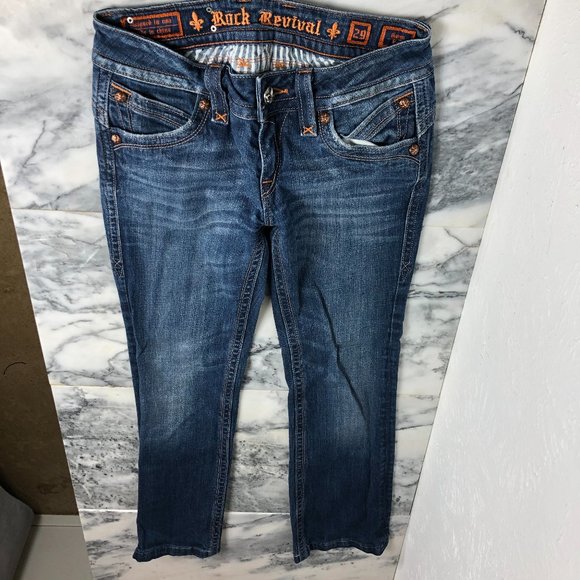 ROCK REVIVAL, Jeans, Gwen, 29, Blue Jeans, Boot Cut, Embellished Back Pockets - Picture 8 of 16